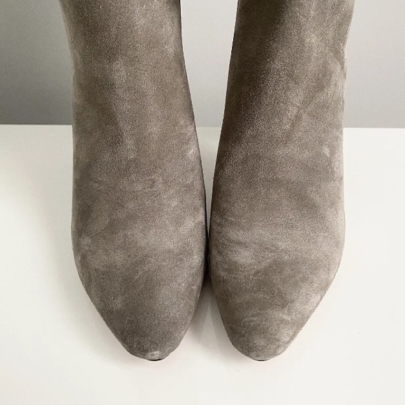 $695 Veronica Beard Sanzi Slouch Taupe Suede Leather Tall Knee High Boots Sz 6.5 - Picture 5 of 16